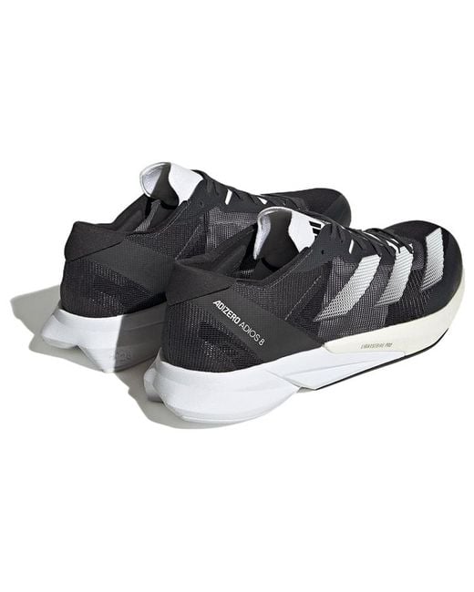Adidas Black Adizero Adios 8 Running Shoes for men