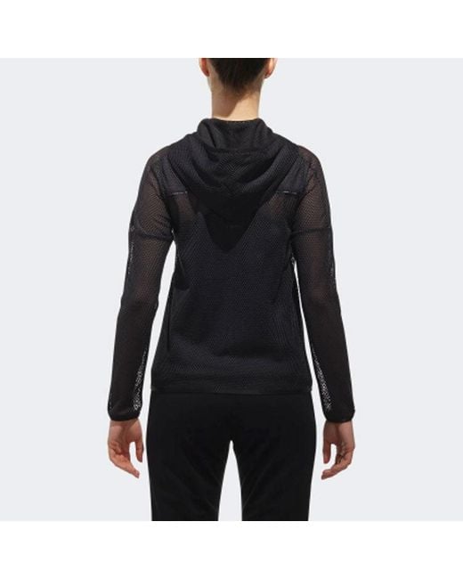 Adidas Black (Wmns) Sports Hollow Out Mesh Hooded Jacket