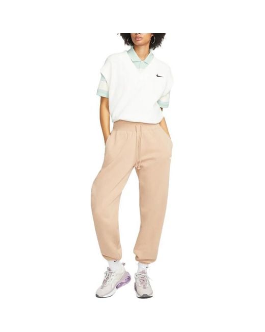 Nike Natural (Wmns) Sportswear Phoenix Fleece High-Waisted Oversized Tracksuit Bottoms 'Hemp'