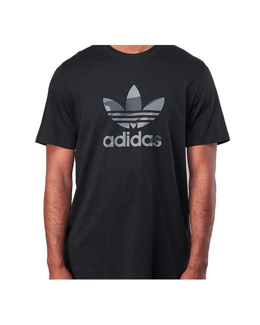 Adidas Black Logo Printing Short Sleeve T-Shirt for men