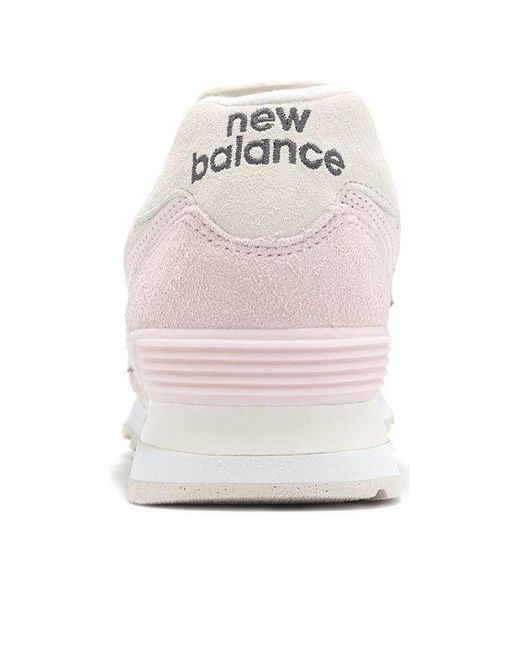New Balance White (Wmns) 574 Granite Suede'