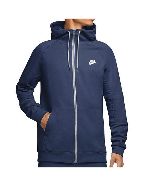 Nike Blue Sports Cozy Full-Zip Hooded Jacket for men