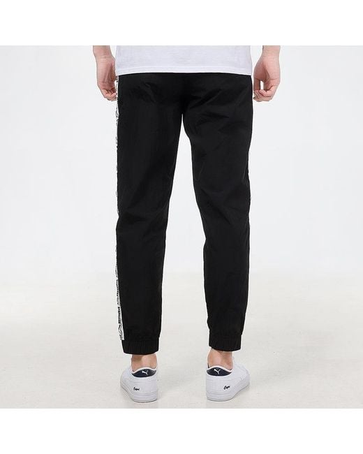 PUMA Black Poly Viscose Track Pants for men