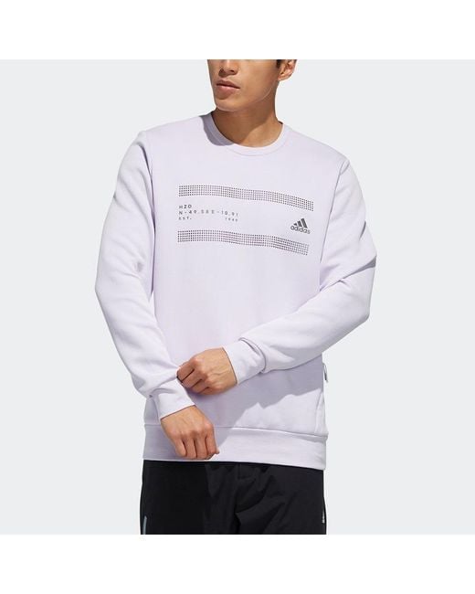 Adidas Purple O1 Gfx Swt Lin Sports Stylish for men