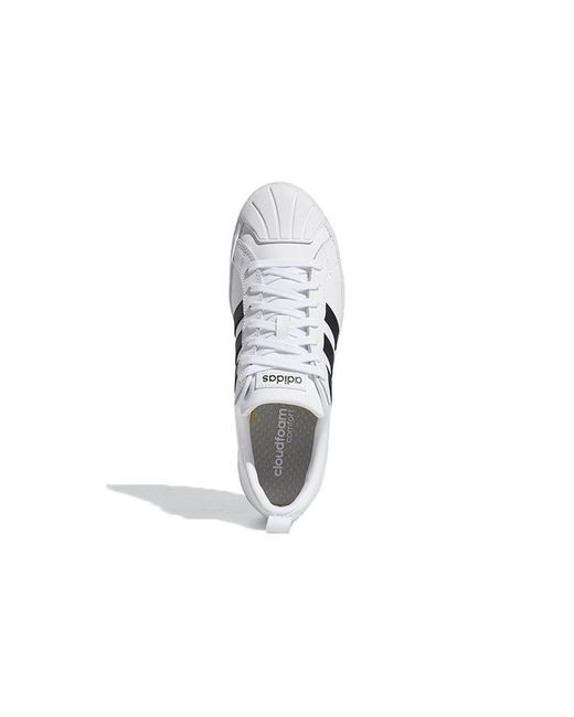 Adidas White Streetcheck Cloudfoam Court Low for men