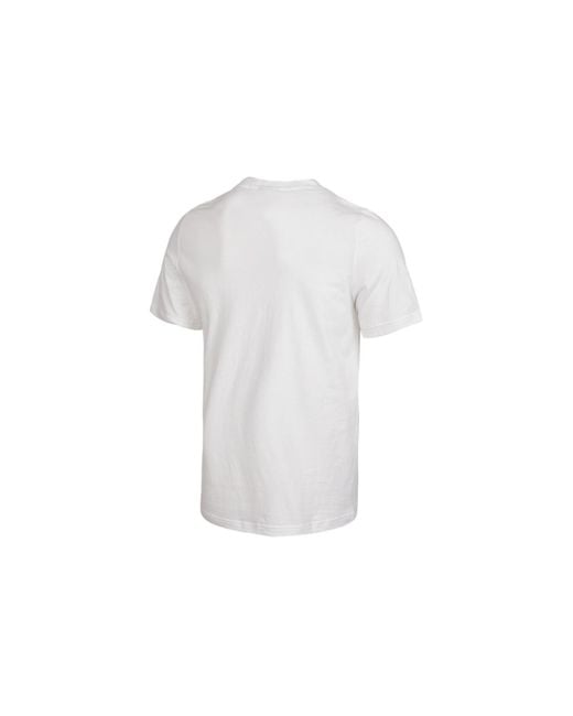 Adidas White Originals Sprt Graphic Logo Printing Sport Round Neckshort Sleeve for men