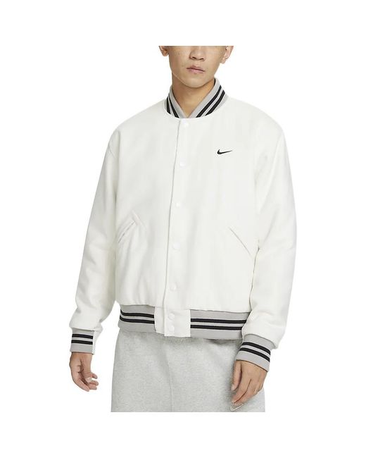 Nike White Varsity Jacket for men