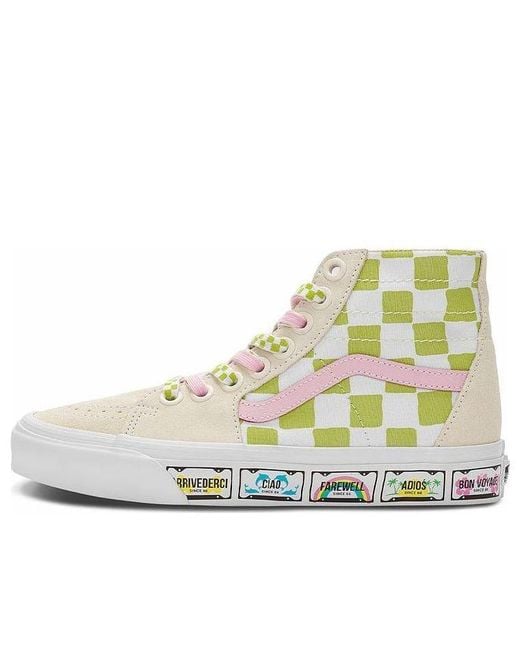 Vans White Emma Mulholland On Holiday X Sk8-Hi Tapered 'Whimsical Checkerboard' for men