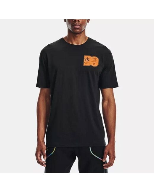 Under Armour Black Curry Athleisure Casual Sports Short Sleeve for men