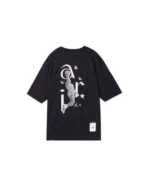 Nike Black Alphabet Character Printing Casual Short Sleeve T-Shirt for men