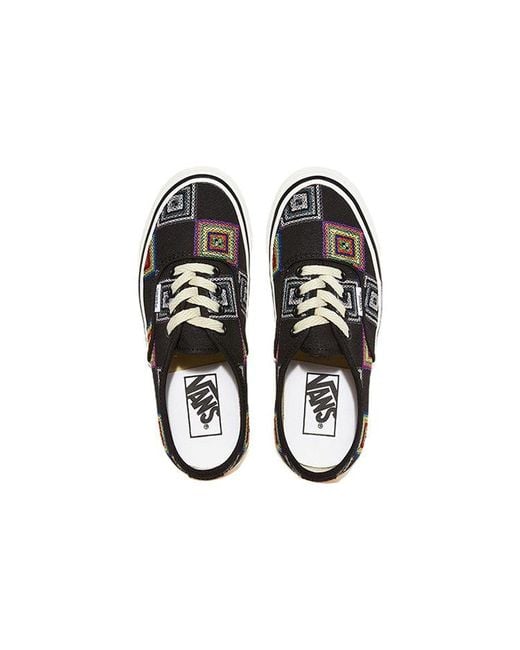 Vans Black Authentic 44 Low Top Skateboarding Shoes for men
