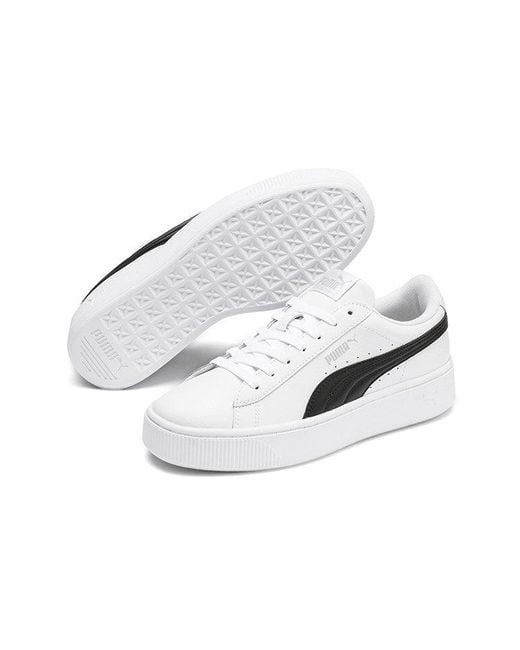 PUMA White (Wmns) Vikky Stacked