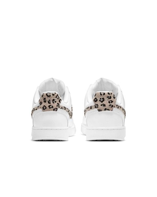 Nike White (Wmns) Court Vision Low 'Leopard Swoosh