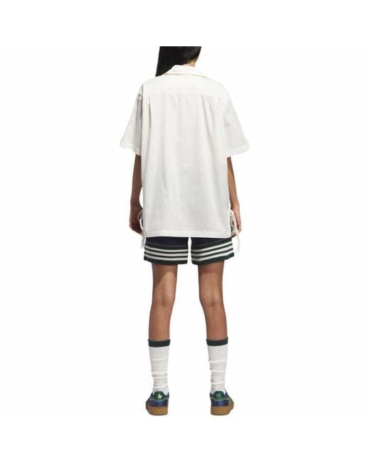 Adidas Natural X Clot Bowling Shirt 'Cream' for men