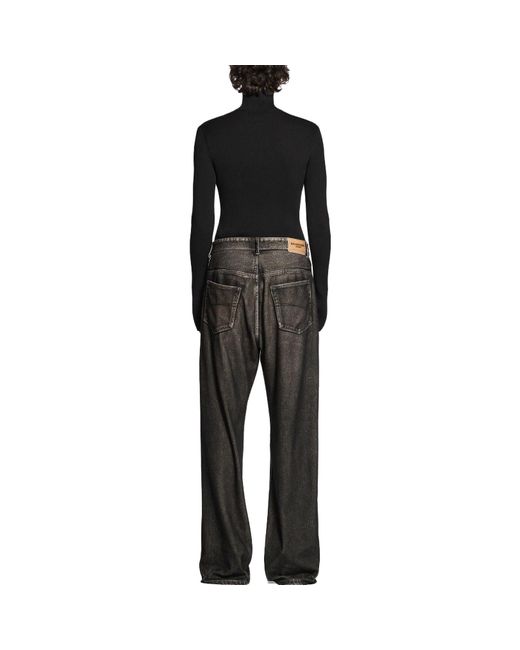 Balenciaga Gray Denim Trompe L'Oeil Pants
