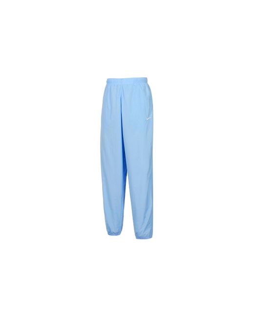 Nike Blue Swoosh Embroidered Retro Nylon Sports Pants Light for men