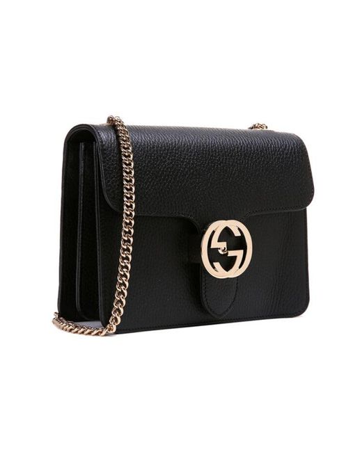 Gucci Black (Wmns) Leather Organ Satchel Single Shoulder Bag