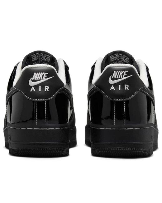 Nike Black Air Force 1 Low 'City Pack Paris Patent' for men