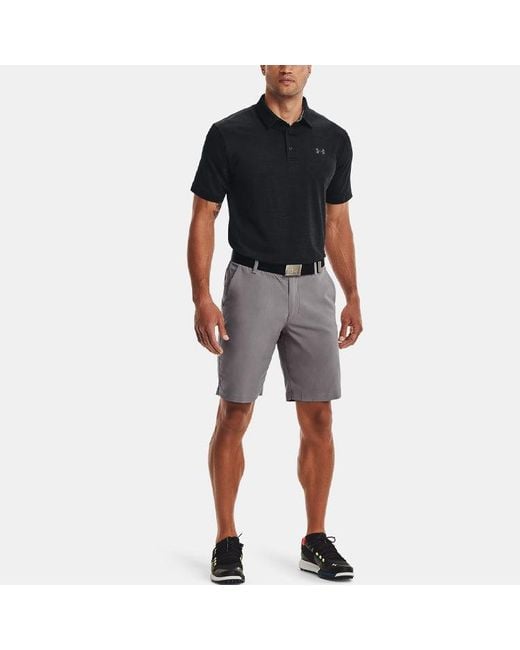 Under Armour Blue Playoff Golf Sports Thin And Light Breathable Loose Short Sleeve Polo Shirt for men