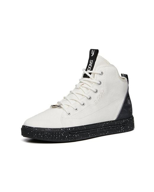 Anta White X Snoopy Skateboarding Series Sneakers High for men