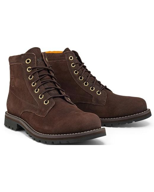 Timberland Brown Redwood Falls Wide Fit Waterproof Boots 'Dark Full Grain' for men