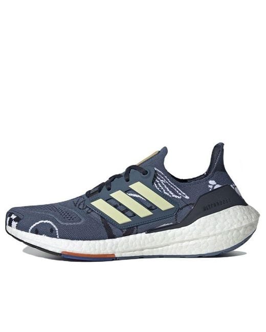 Adidas Blue Ultraboost 22 Shoes 'Wonder Steel Almost Legend Ink' for men