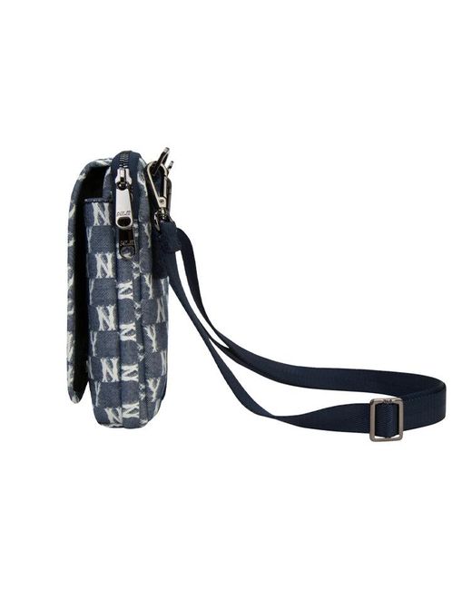 MLB Blue Monogram Ny New York Yankees Crossbody Bag