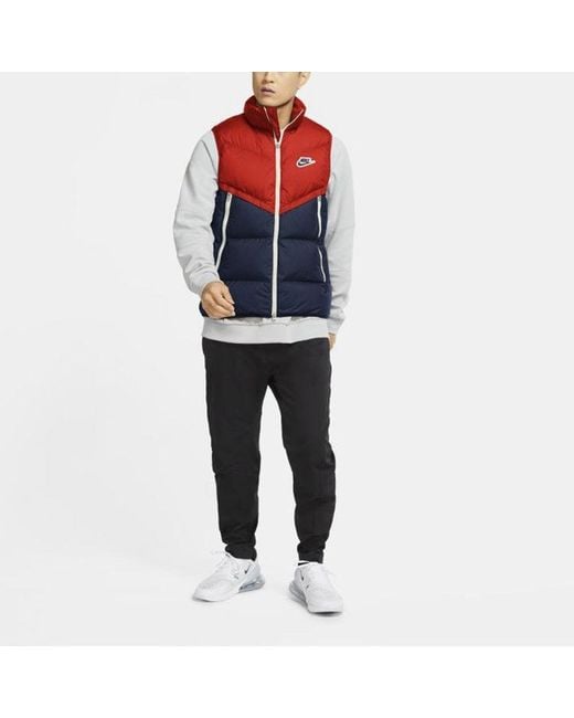Nike Blue Nsw Dwn Fil Wr Vest Shld Colorblock Down Vest for men