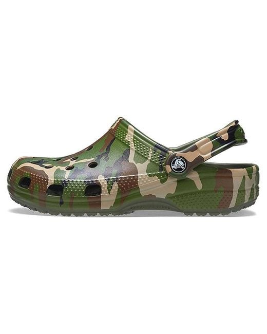 CROCSTM Green Beach Army Camouflage Sandals for men