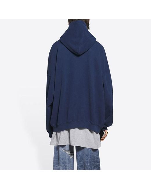 Balenciaga Blue Pride Hoodie Boxy Fit for men