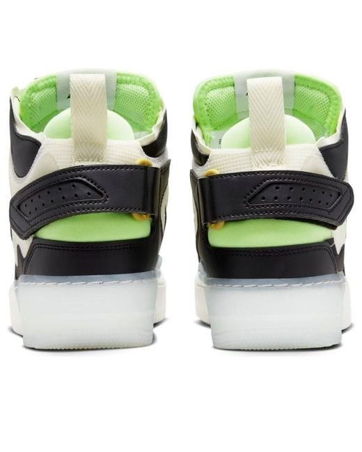 Nike Black Air Force 1 Mid React Neon' for men