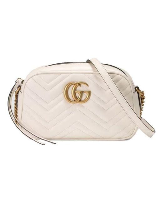 Gucci White (Wmns) Gg Marmont Small Shoulder Bag