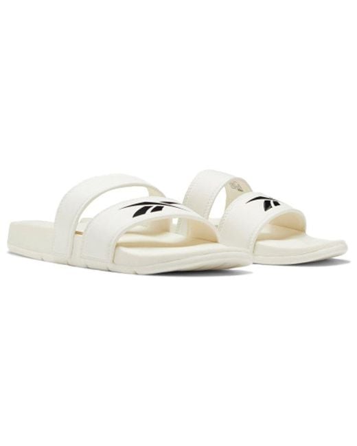 Reebok White Ds Comfort Slide Slippers