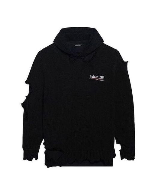 Balenciaga Blue Political Campaign Destroyed Hoodie