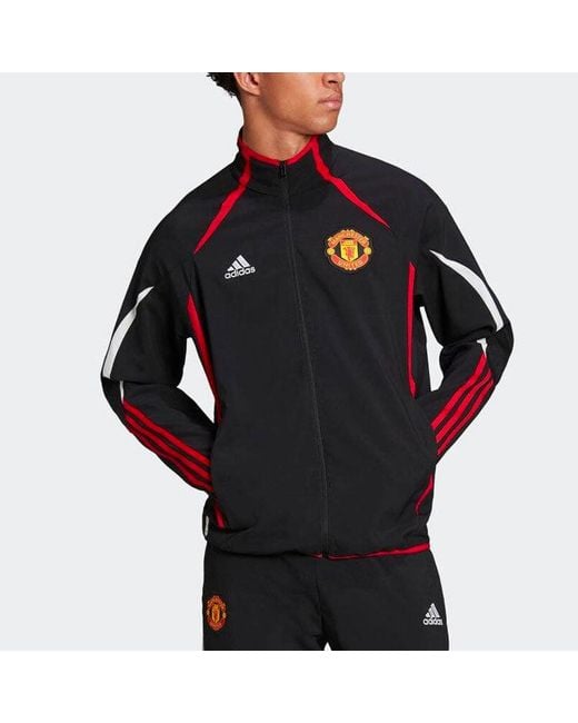 Adidas Black Logo Stand Collar Stripe Long Sleeves Jacket for men