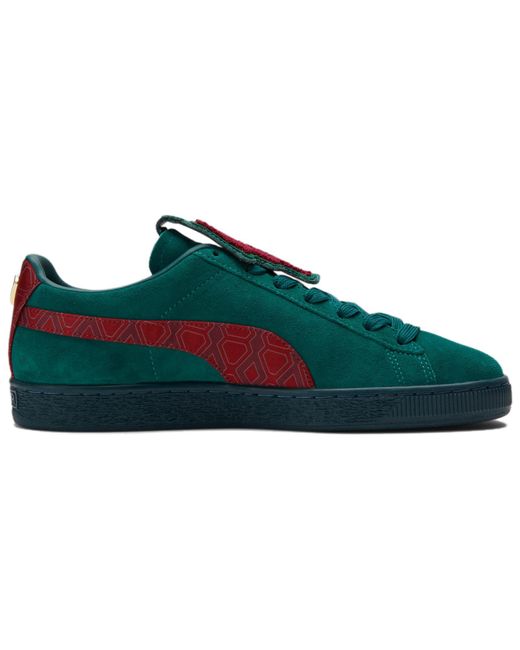 PUMA Blue Dapper Dan X Suede 'Jacquard Print for men