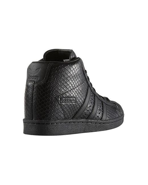 Adidas Black (Wmns) Originals Superstar Up Non-Slip Wear-Resistant High-Heeled Sneakers