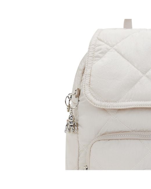 Kipling White Backpack City Pack S Airy Quilt Small