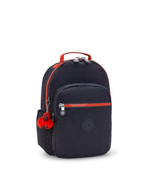 Kipling Blue Backpack Bold Seoul Lap Iron Bold Zip Large