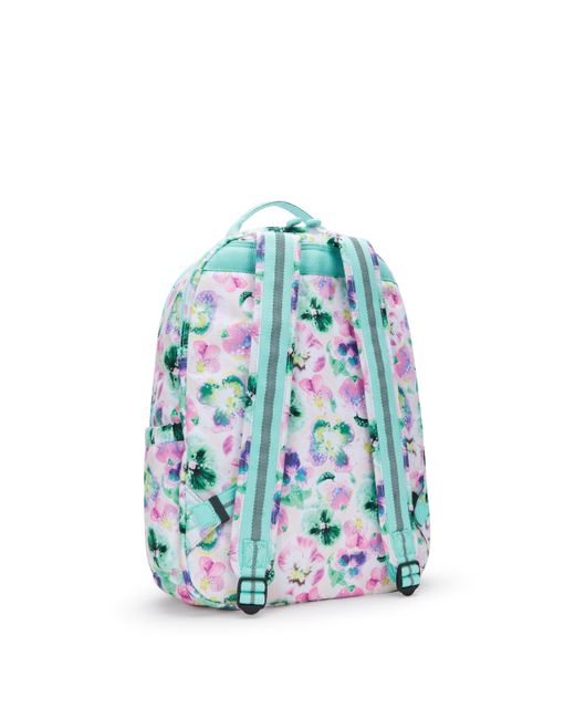 Kipling Backpack Seoul Lap Pink Palm Large