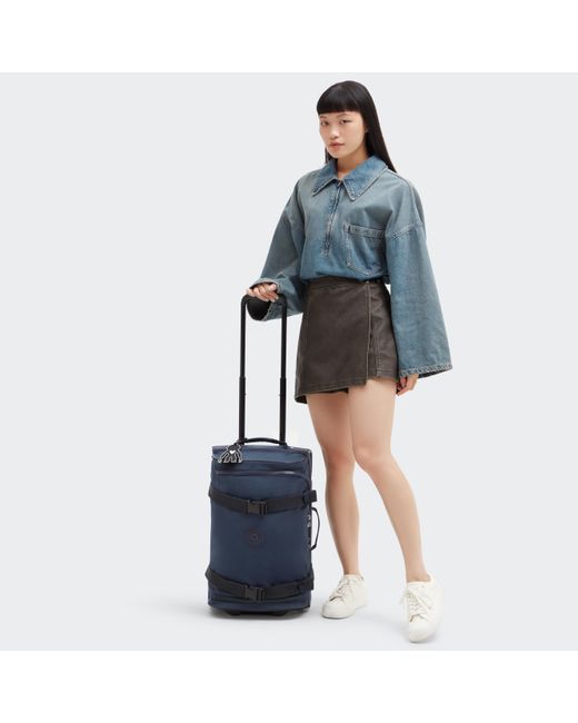 Kipling Blue Carry On Aviana S Relaxed Grey Small