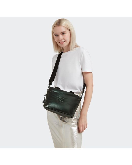 Kipling Black Shoulder Bag Minta Dark Pine Green Small