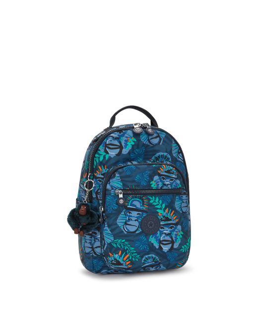 Kipling Backpack Seoul S Blue Monkey Fun Small