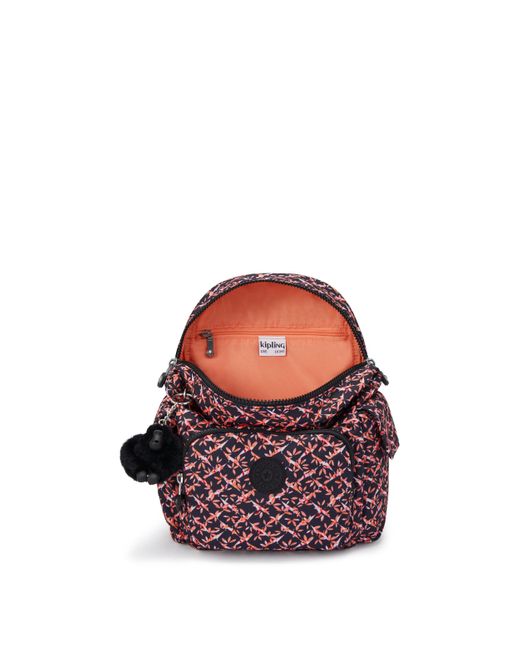 Kipling Purple Backpack City Pack Mini Dancing Bouquet Extra Small