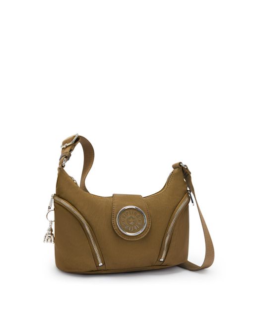 Kipling Metallic Crossbody Bag Sera M Dry Laurel Spice Medium