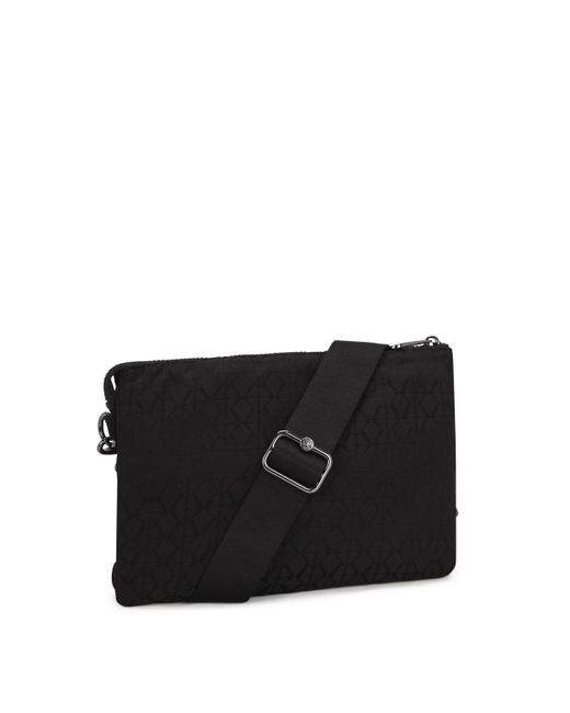 Kipling Black Crossbody Bag Riri L Sign Jacquard Medium