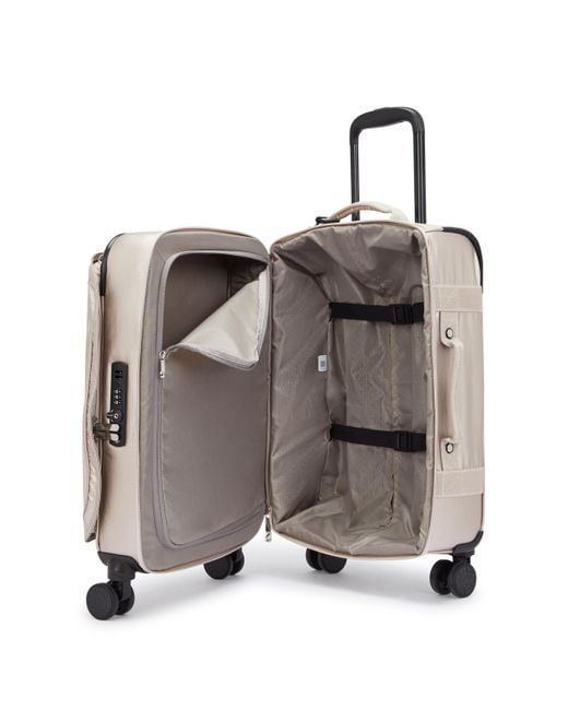 Kipling White Carry On Spontaneous S Metallic Glow Gold Small