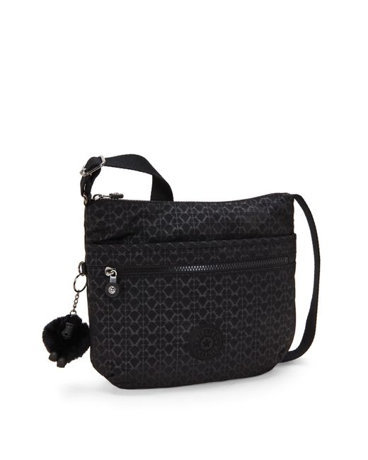 Kipling White Crossbody Bag Arto Signature Emb Medium 100% Polyamide