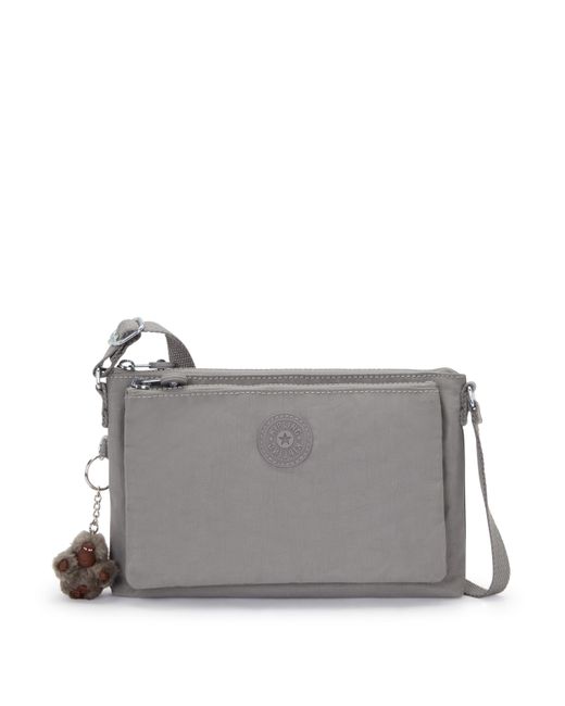 Kipling Gray Mikaela Crossbody Bag Cloudy Grey