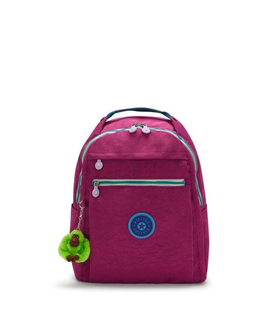 Kipling Purple Backpack Micah Fig Wb Medium